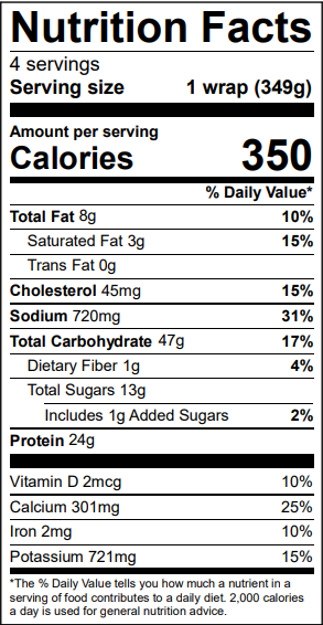 Nutrition Label