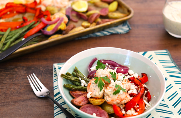 One Pan Mediterranean Shrimp