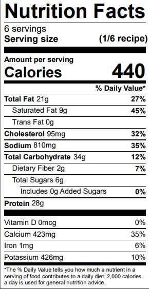 Nutrition Label