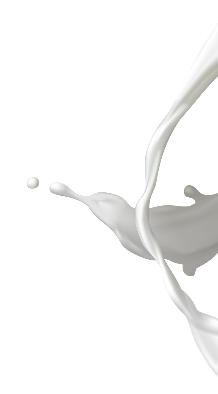 milk splash on blue background right bottom for dairy farm virtual field trip