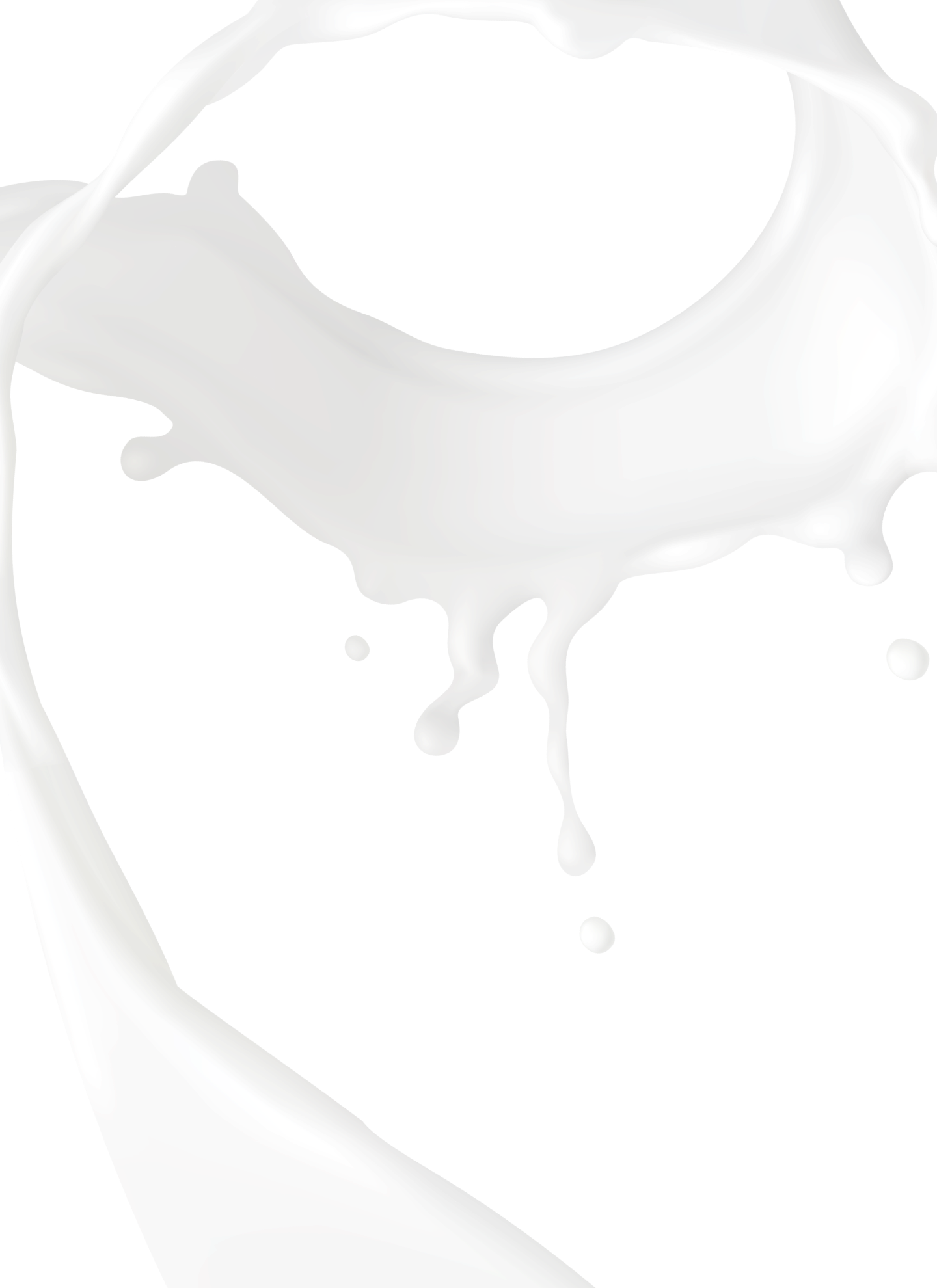 full milk splash on white background